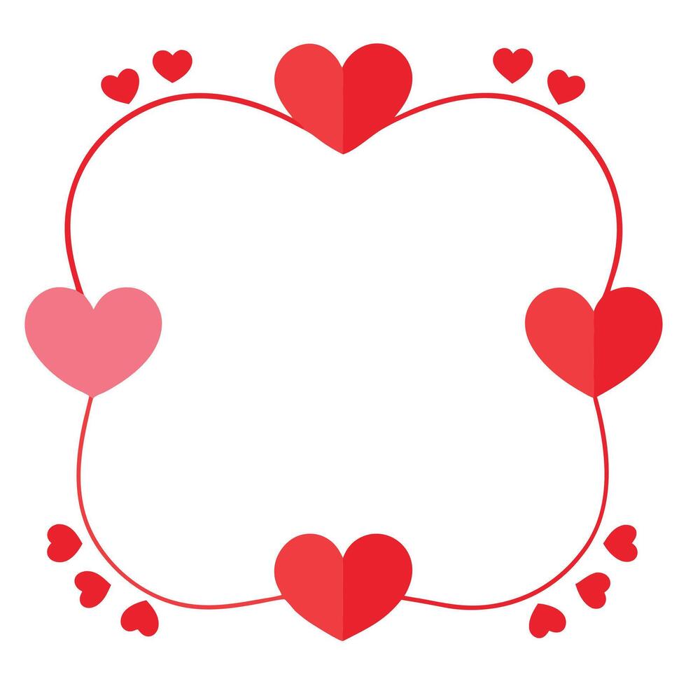 Valentine's day frame vector