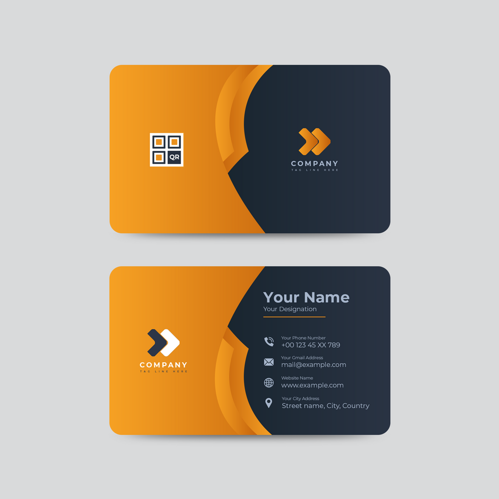 Free Stylish Blue Business Card Design psd