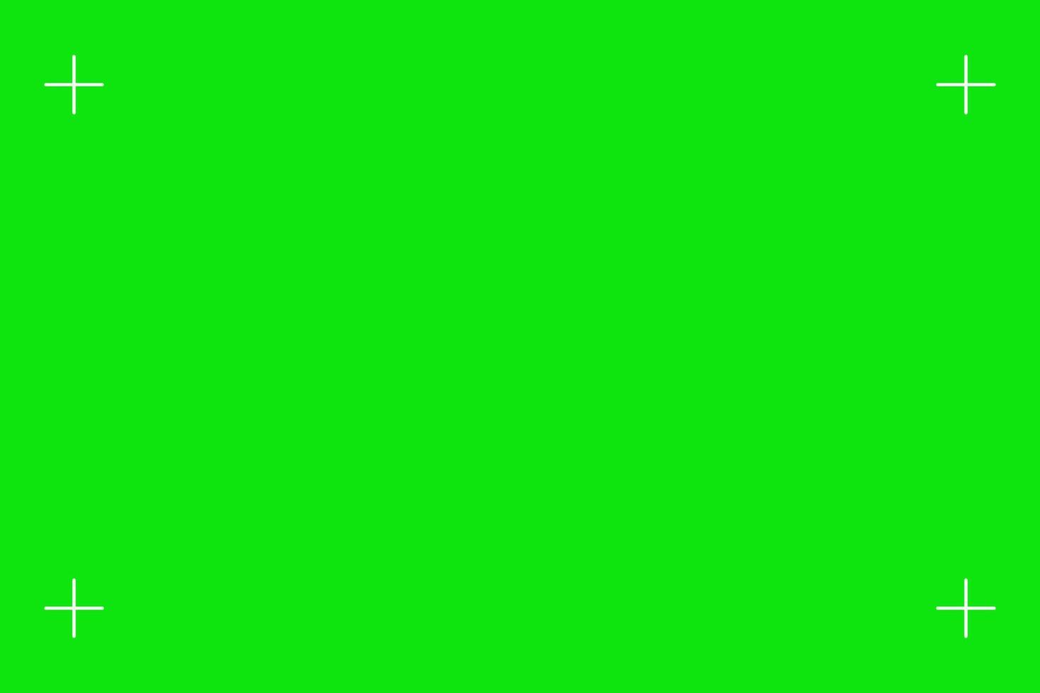 Green screen chroma key background, viewfinder camera frame, film screen template, overlay. Cinema display with grid. vector