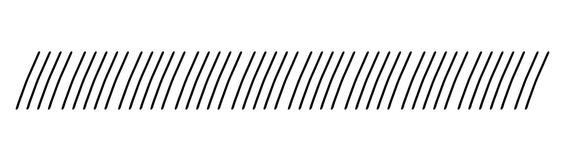 Slash line doodle border, diagonal lines. Divider strip Tilt strip geometric abstract border. Diagonal grid. Geometric dashed tape vector