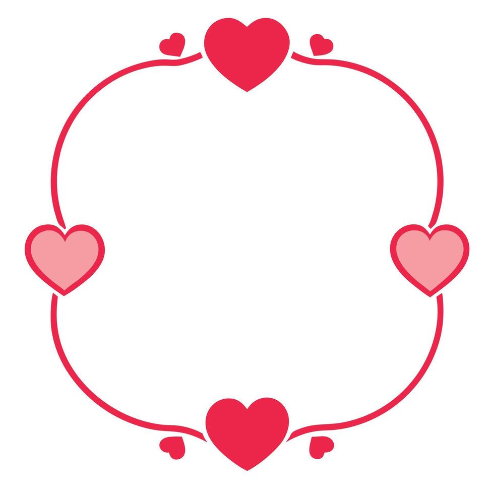 Valentine's day frame vector