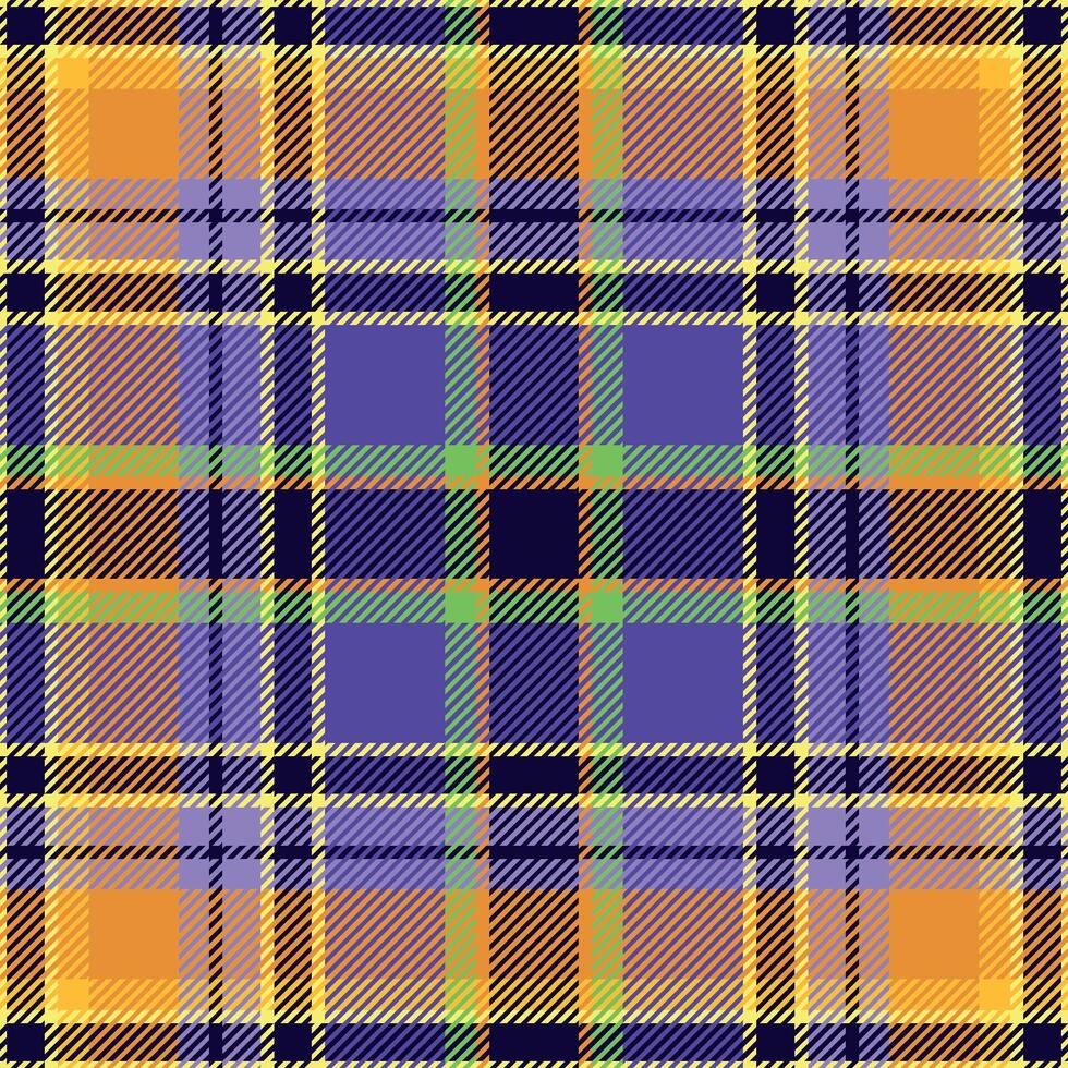 Tartan plaid check pattern texture. Seamless pattern. Fall Halloween design. Perfect for textile or print design. vector
