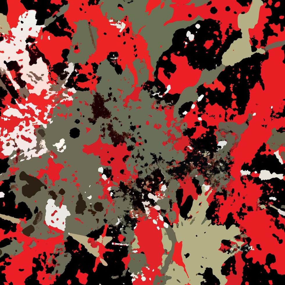 A red and black paint splatter background vector