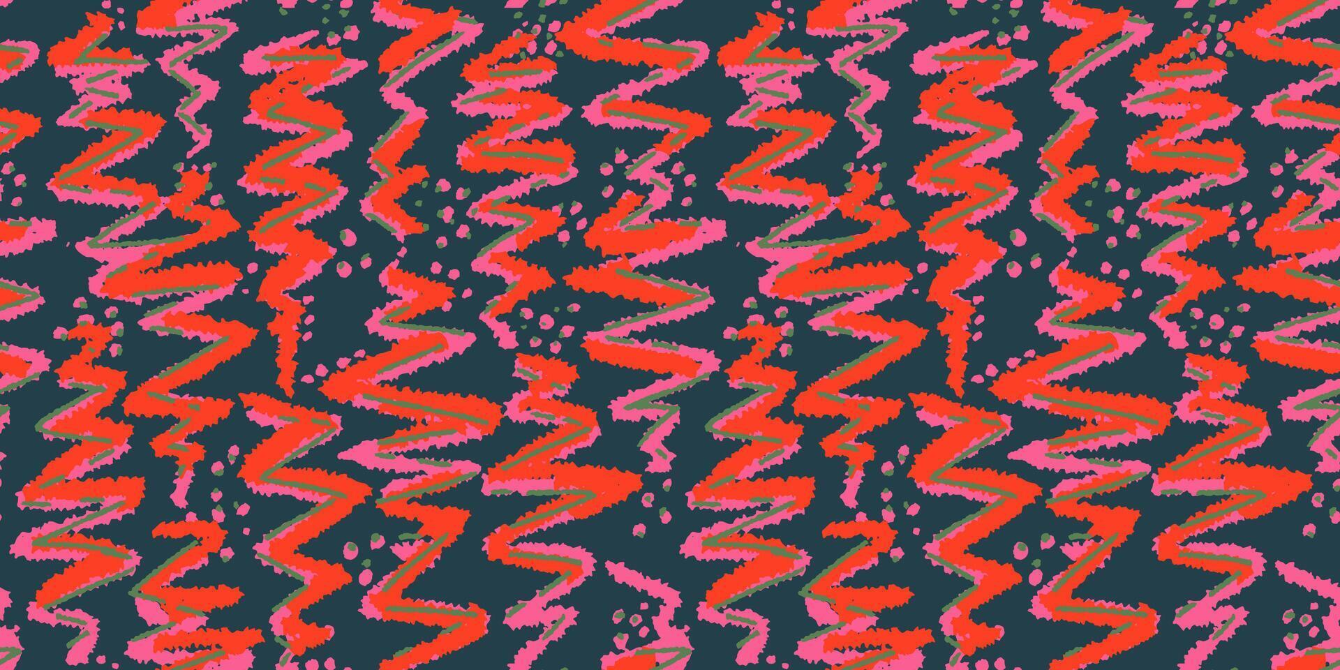 Abstract organic shapes seamless pattern. Colorful background with hand drawn unique forms print. Contemporary texture ornament. vector