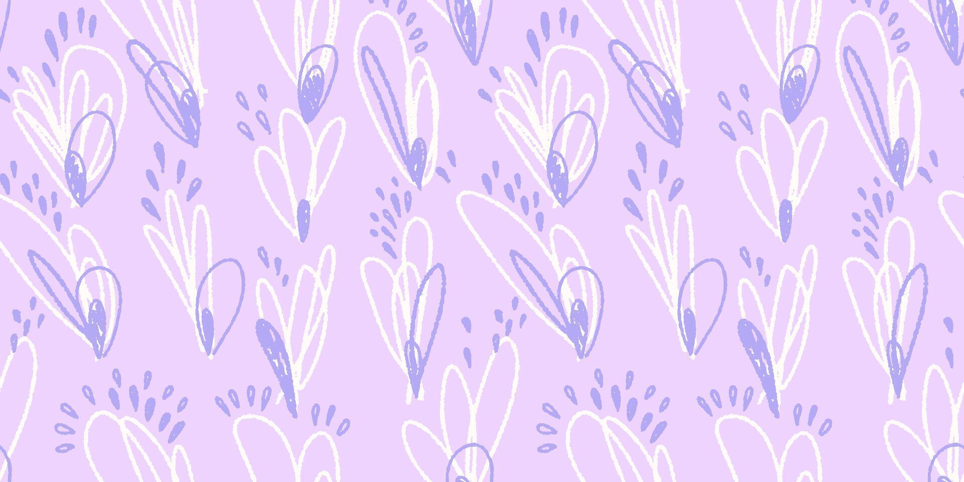 Unique abstract organic shapes oval seamless pattern. Pastel purple print with hand drawn doodle elliptic forms. Simple violet background. Contemporary minimalist ornament vector