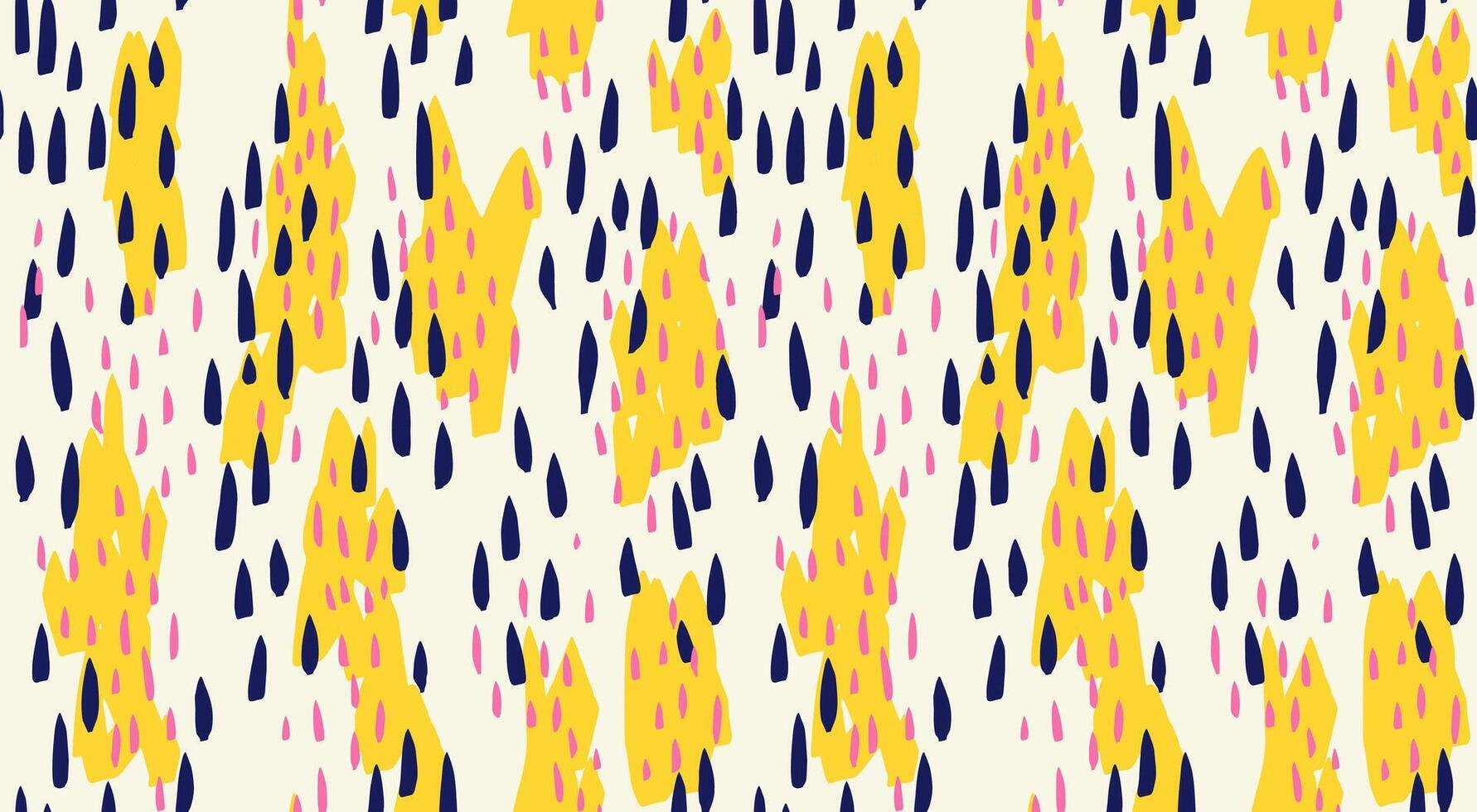 Hand drawn sketch abstract organic shapes seamless pattern. Unique spotted print. colorful background. Contemporary minimalist ornament vector