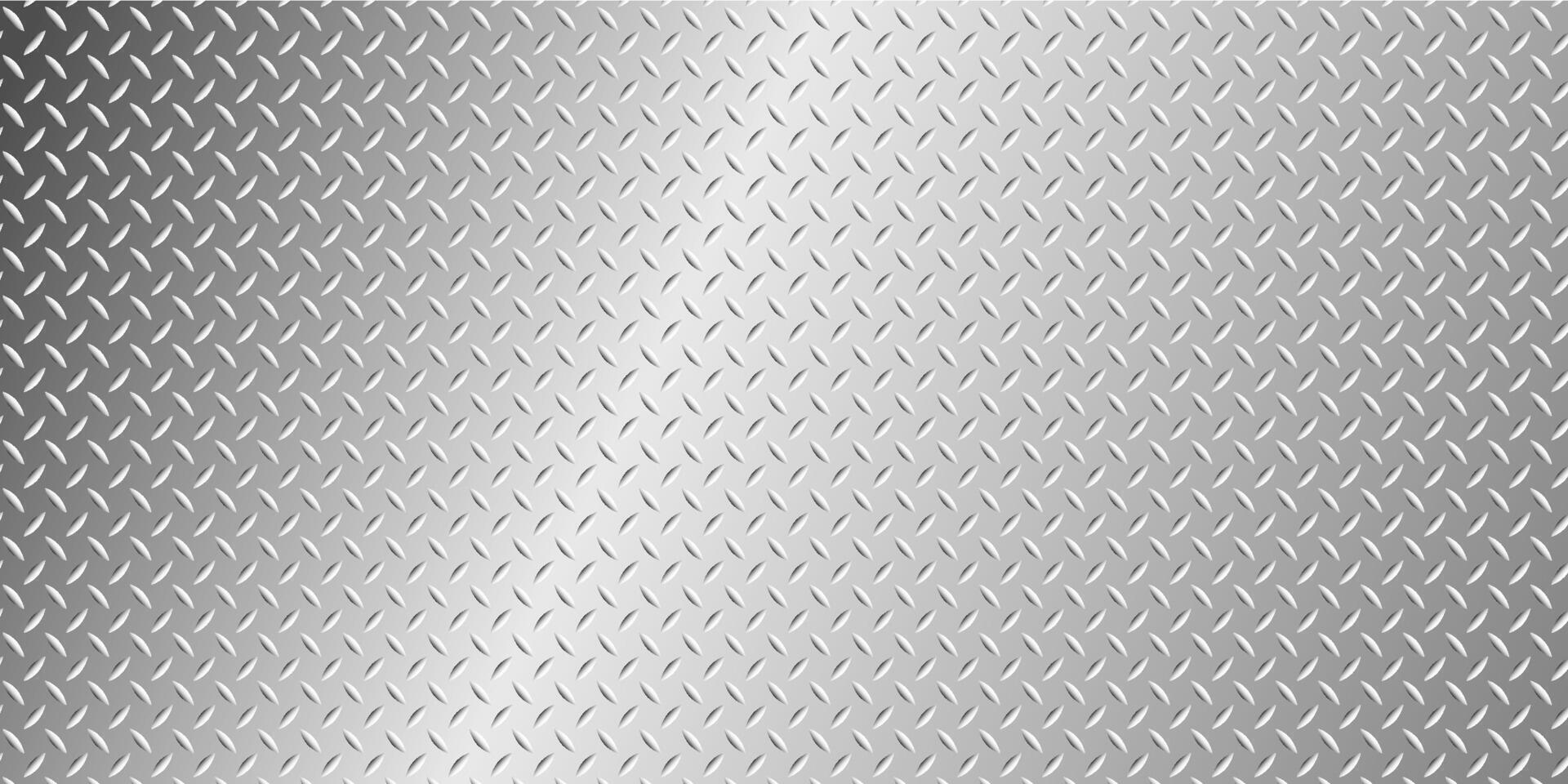 Silver gray metal background, 3D polished chrome metallic and shiny diamond plate texture, illustration. vector