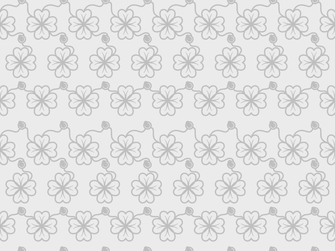 Abstract floral seamless Thai pattern, gray and white modern shape for design, porcelain, chinaware, ceramic, tile, ceiling design, texture, wall, paper and fabric, illustration EPS 10. vector