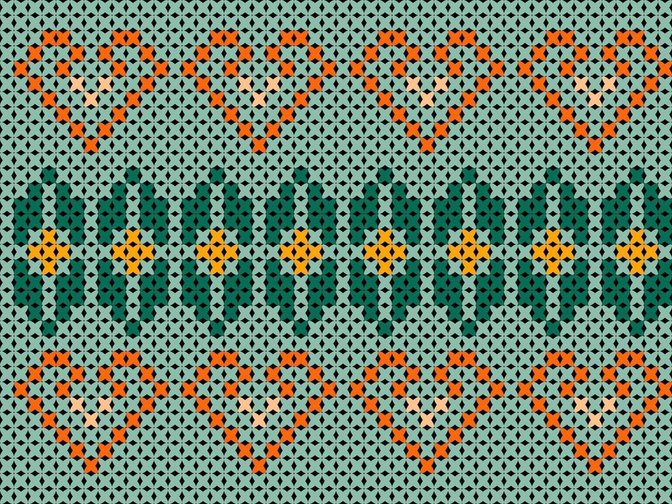 Colorful seamless knitting pattern. Design for capet, wrapping, clothing, knitting, Ikkat, ikat, fabric. vector