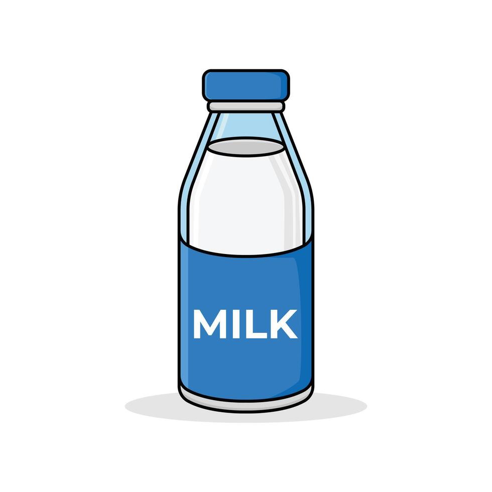 bottle of milk design concept cartoon style vector