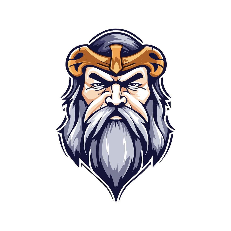illustration of ancient shang beard men vector