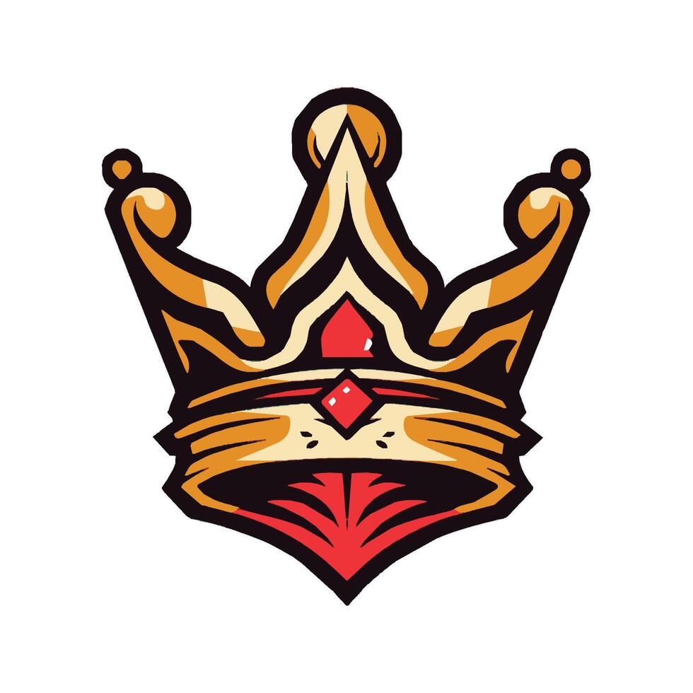 illustration icon of crown with white background vector