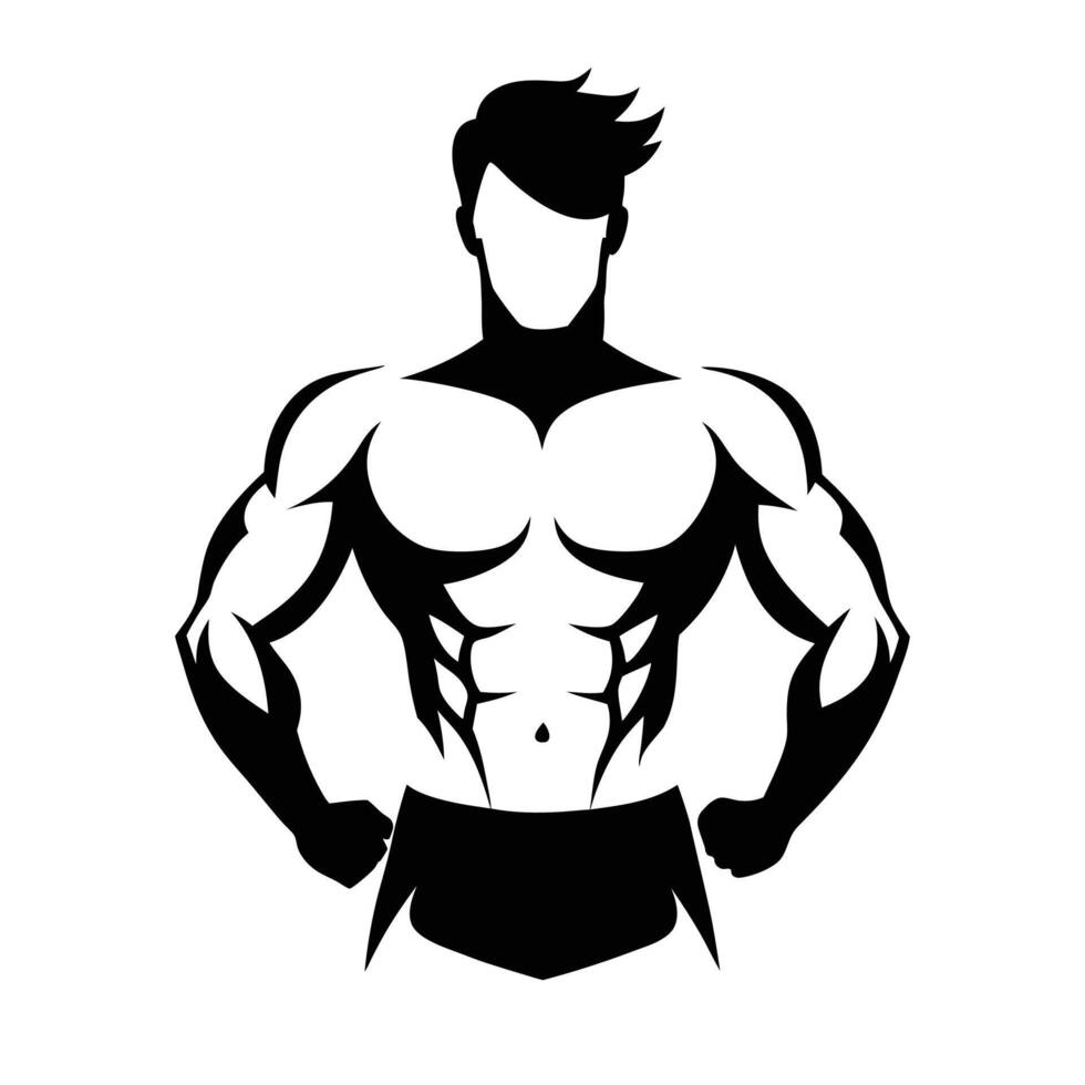 gym bodybuilder silhouette hunk,Silhouettes of Athletic Men, Power Athletic, Strong Man, Barbell, Bodybuilding, Gym, muscle vector