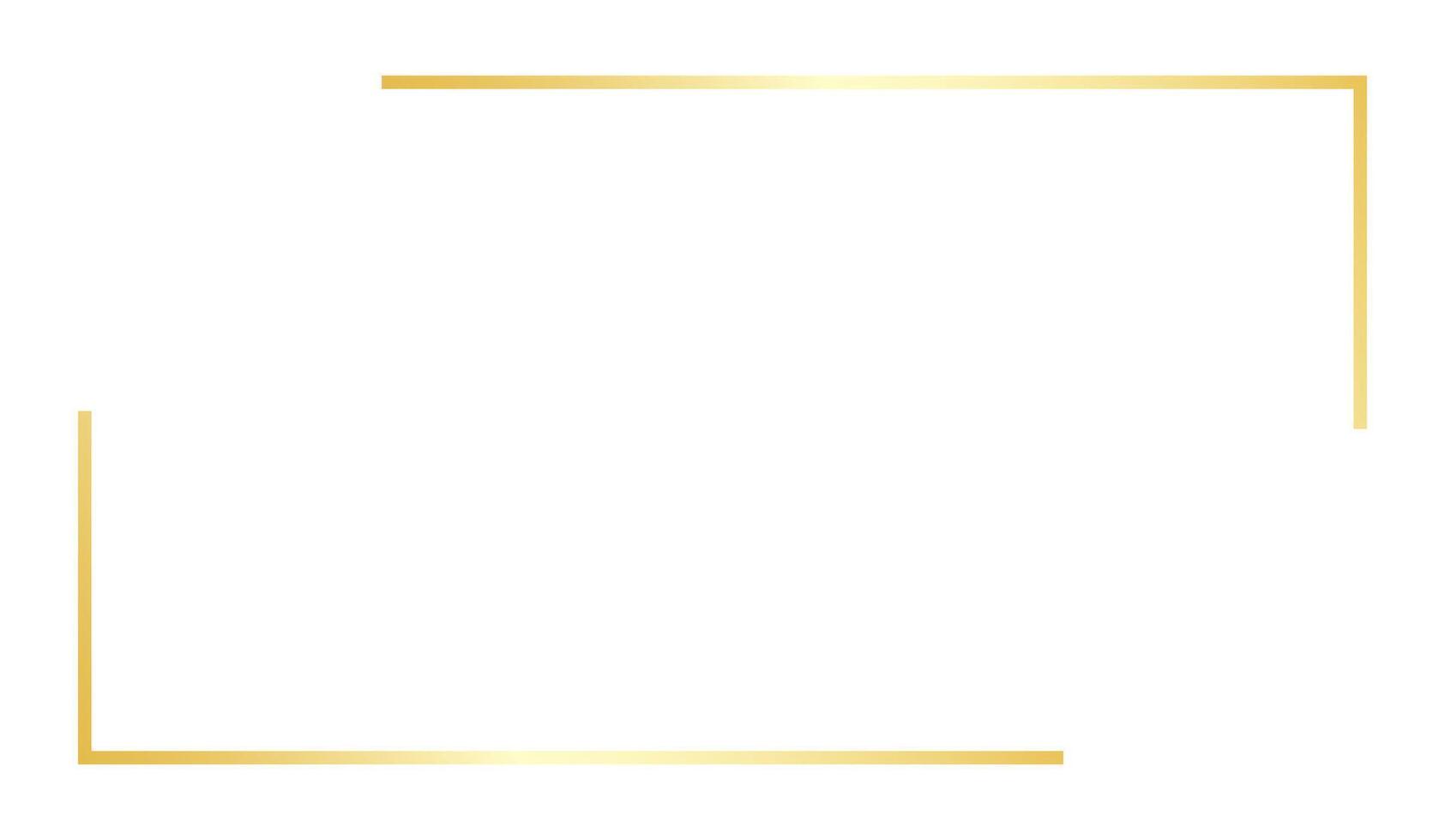 Gold frame border luxury element isolated illustration vector