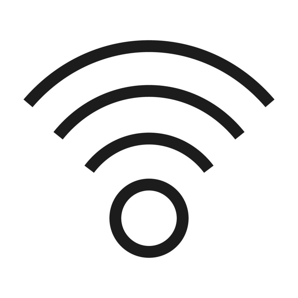 Wifi signal flat icon isolated illustration vector