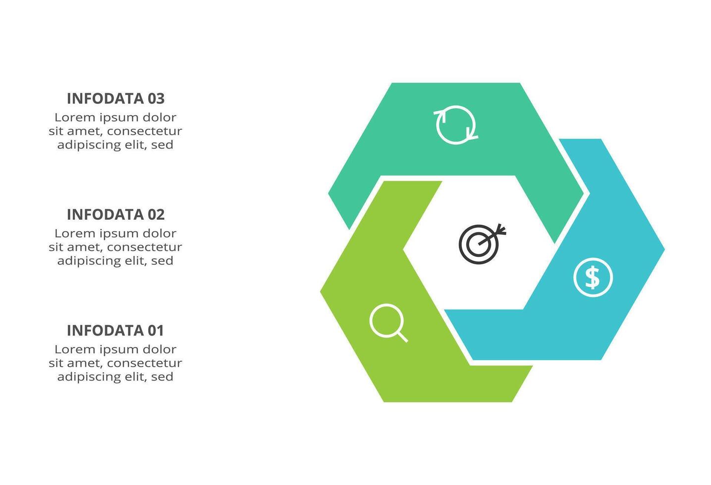 Creative concept for infographic with 3 steps, options, parts or processes. Business data visualization. vector