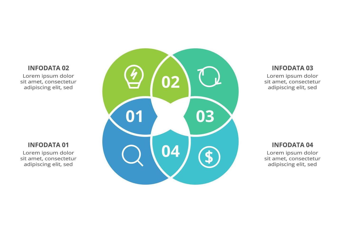 Creative concept for infographic with 4 steps, options, parts or processes. Business data visualization. vector
