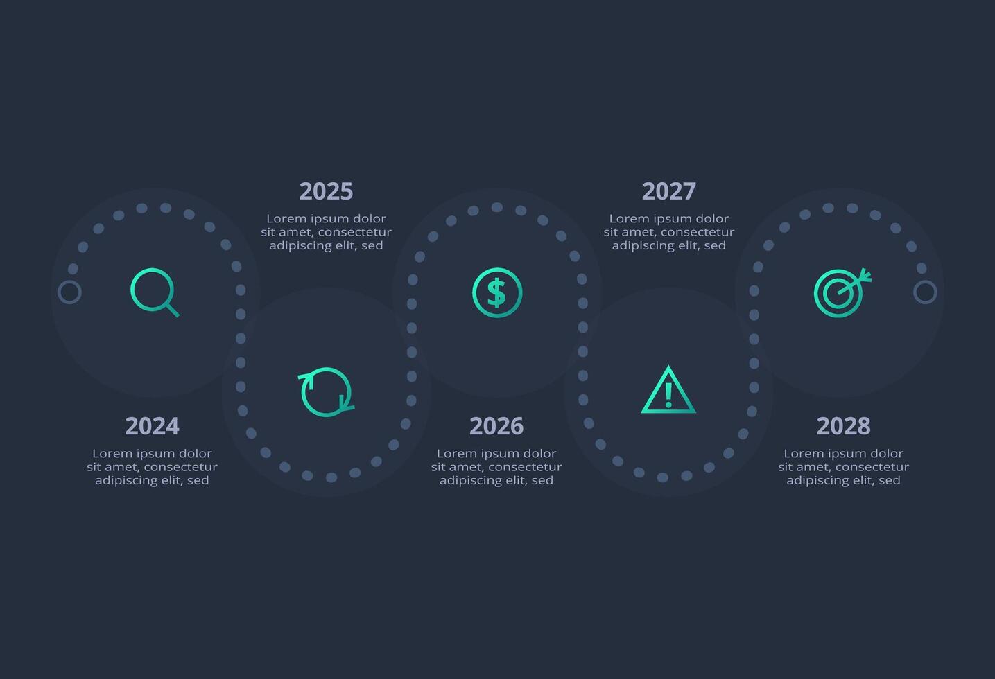 Neumorphic flowchart dark iinfographic. Creative concept for infographic with 5 steps, options, parts or processes. vector