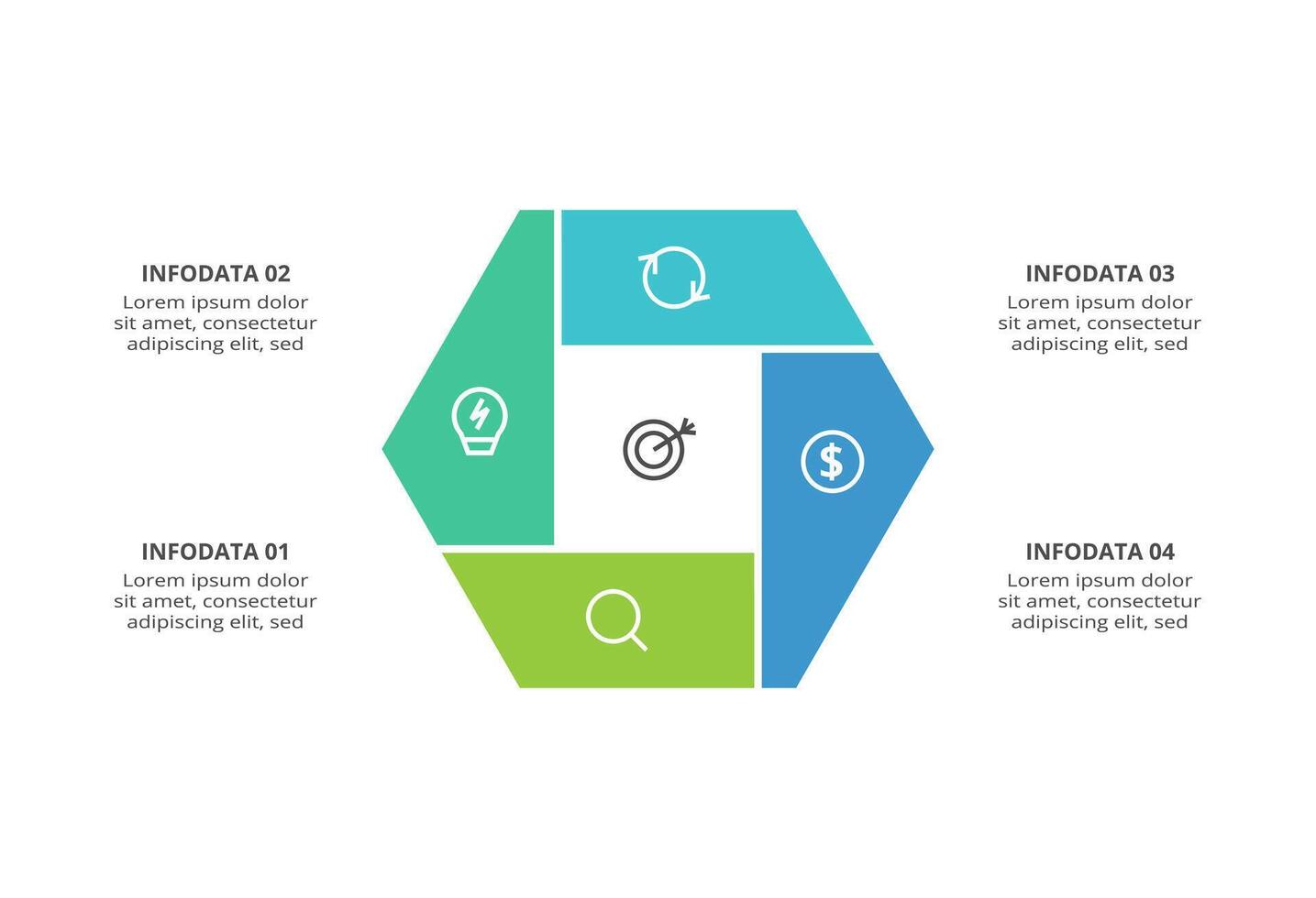 Creative concept for infographic with 4 steps, options, parts or processes. Business data visualization. vector
