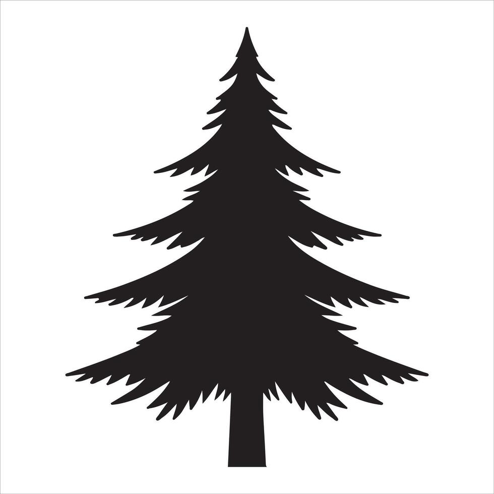 pine tree silhouette vector