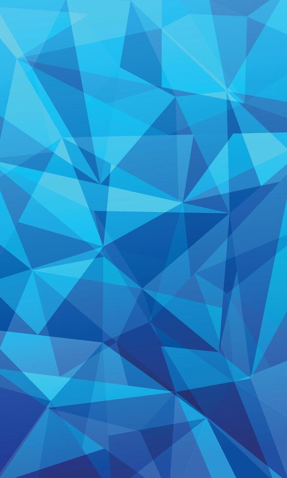 Abstract low poly triangle pattern blue gradient wallpaper vector