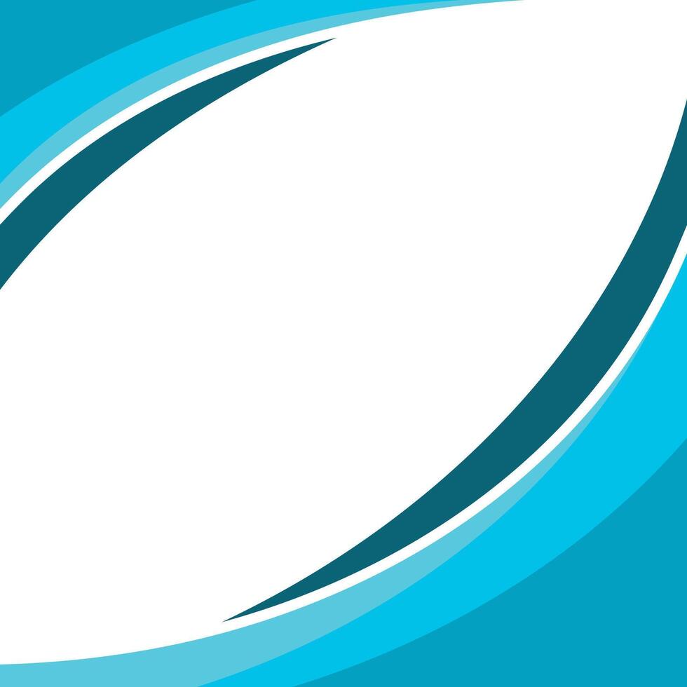 Abstract blue curved border square background vector