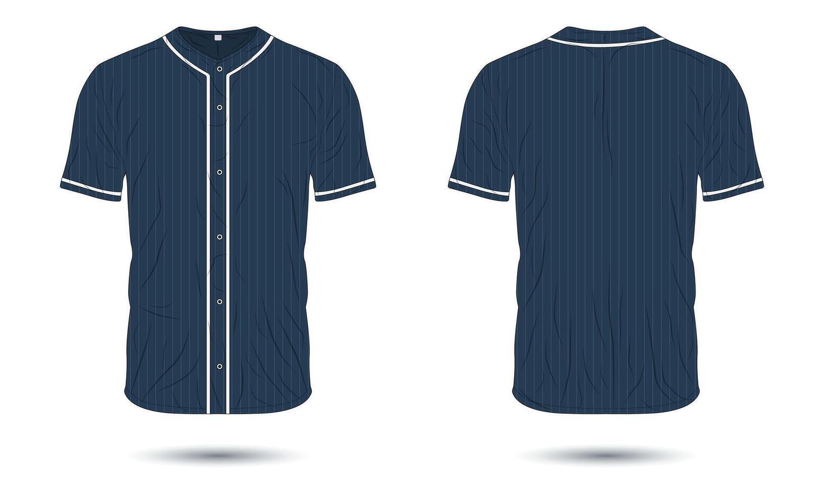 Baseball jersey uniform template front and back view vector