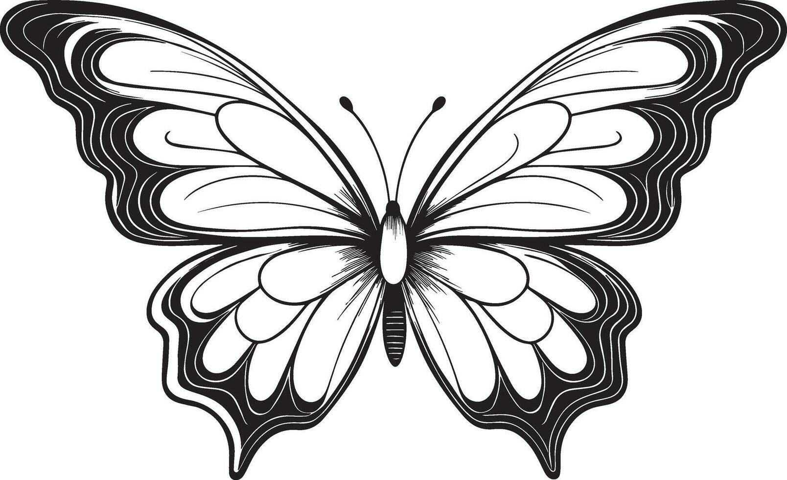 Butterfly coloring pages free printable coloring pages vector