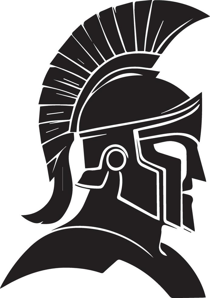 A spartan helmet with a spartan helmet on it vector