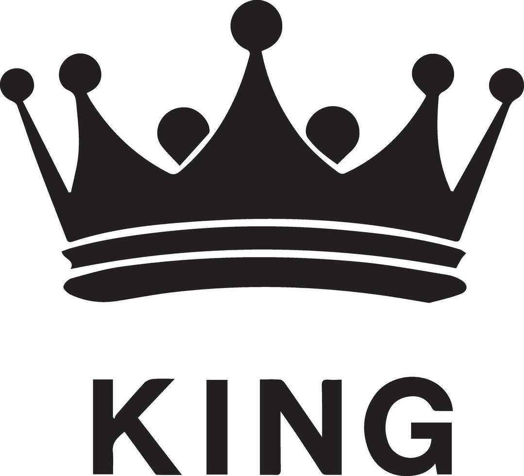 The king logo is shown in black and white vector