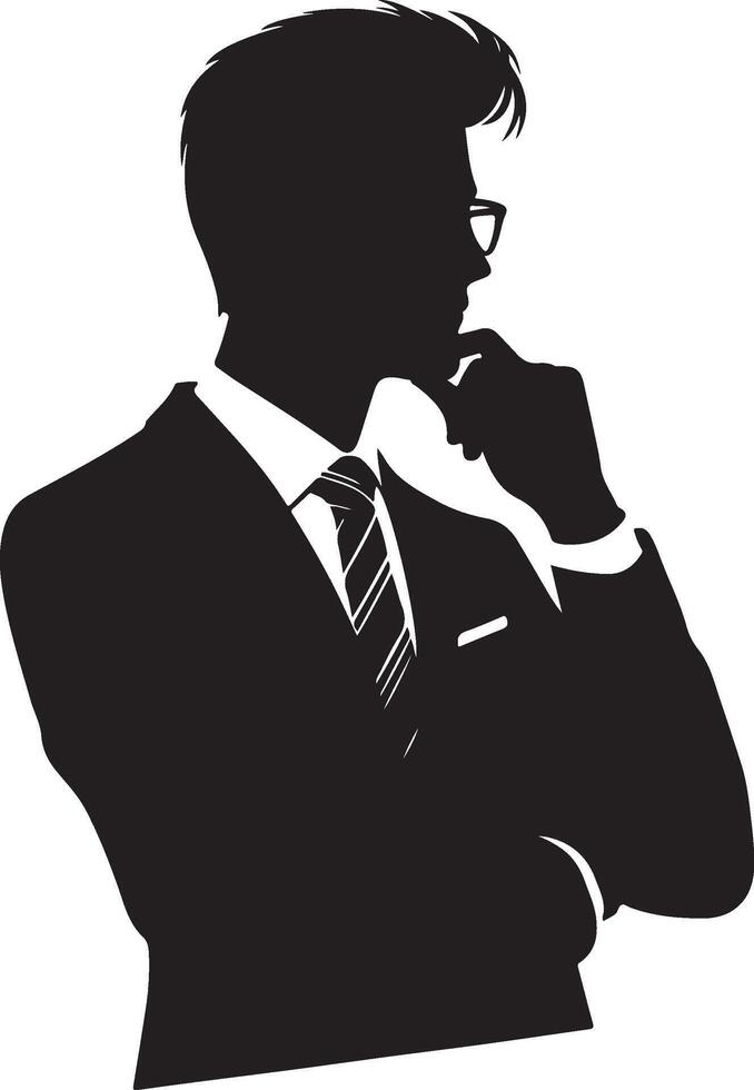 Businessman figure silhouette, professional icon design, corporate leader graphic, executive profile illustration vector