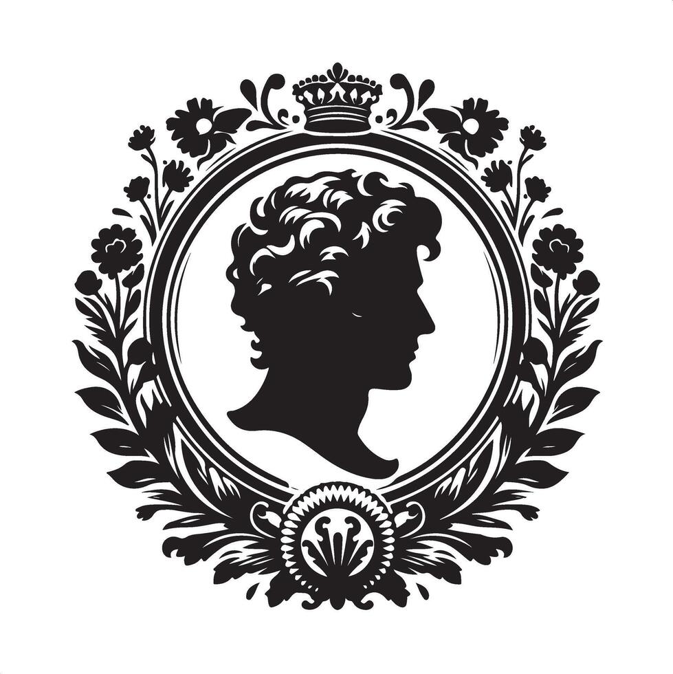 A man in a crown and floral design vector