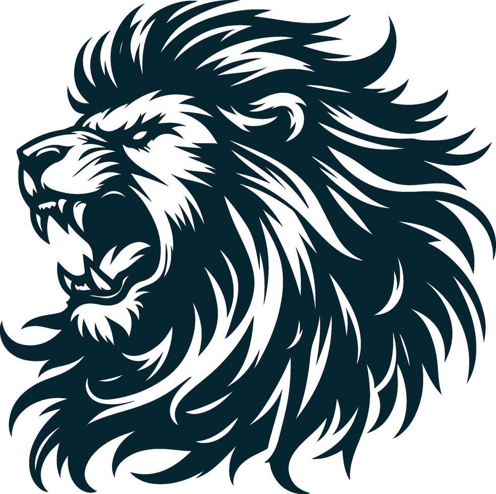Lion head with a mane vector