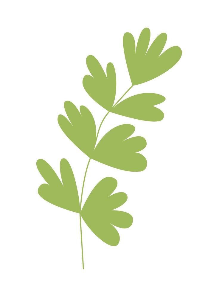 Branch with leaves illustration vector