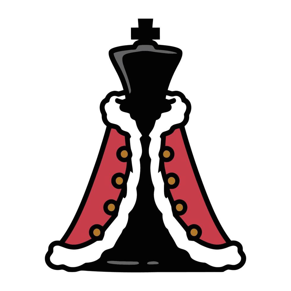 Chess King with Royal Cloak Illustration vector