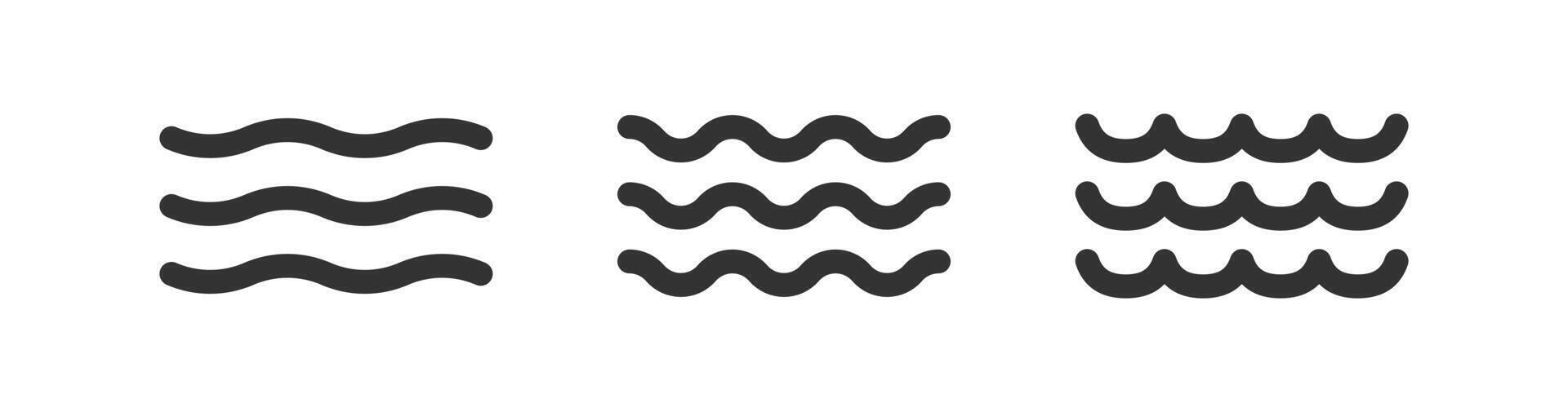 Wave icon. Ocean, sea water. Liquid element. vector
