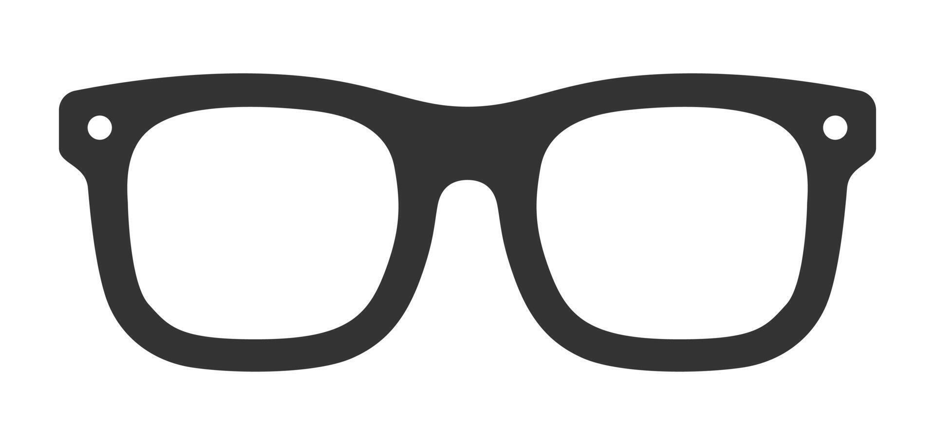 Classic glasses icon in black and white. illustration perfect for eyewear, fashion, or optometry-related designs. vector