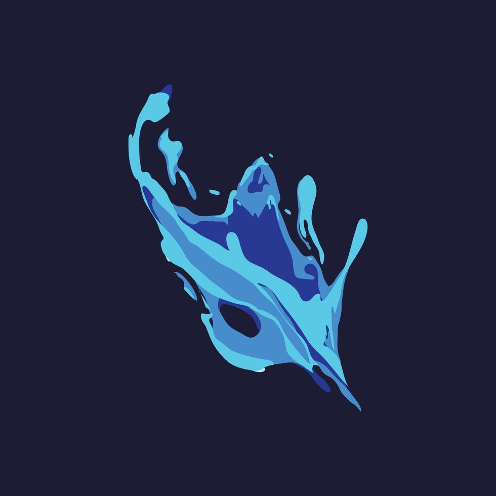 Wave Splash Illustration, Water Splash, Water Element. vector