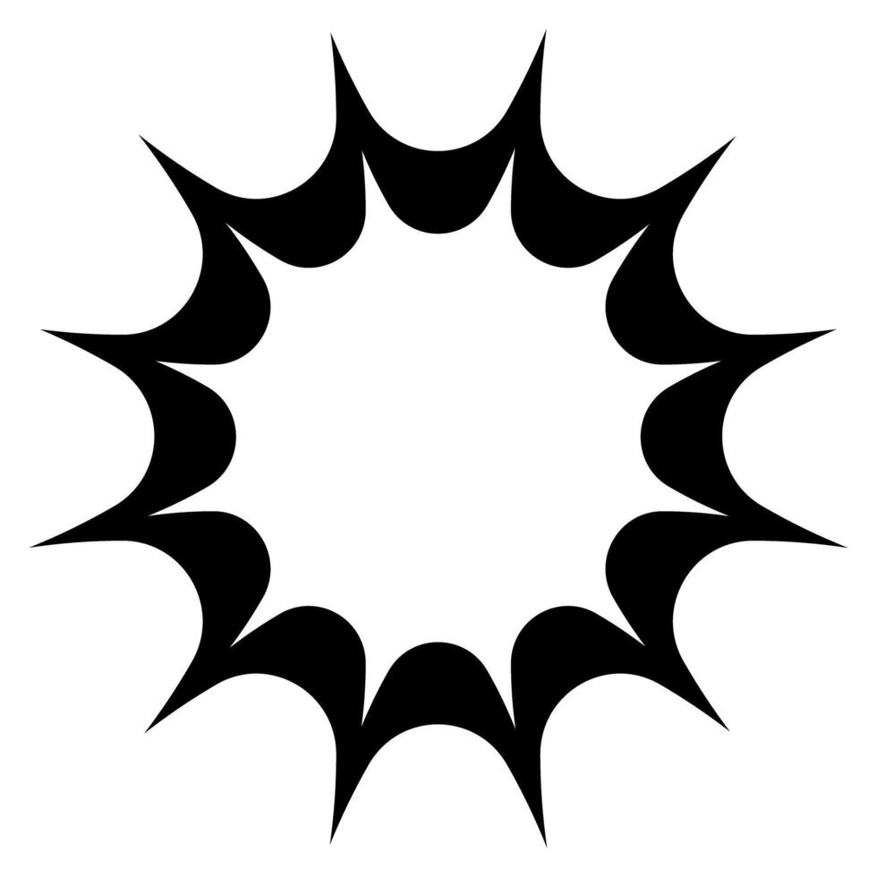 Burst sunburst border frame. illustration vector