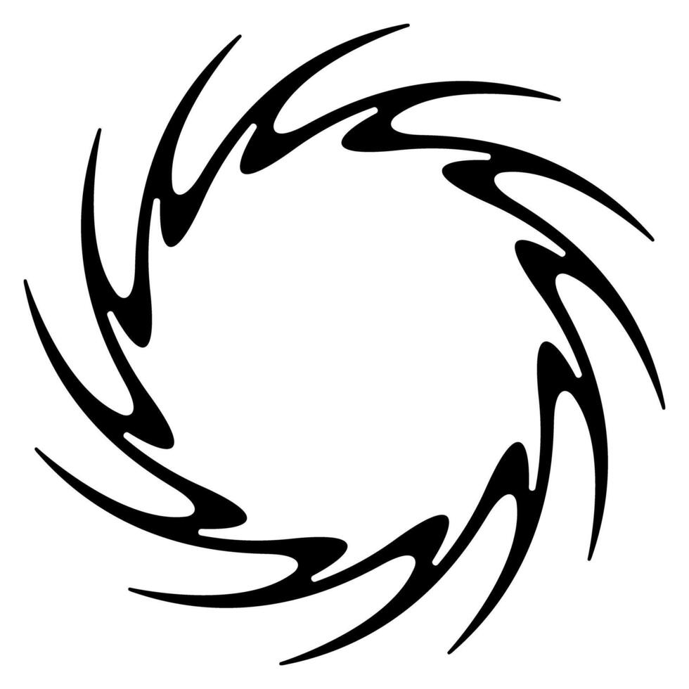 Spiral, swirl, twirl border frame illustration vector