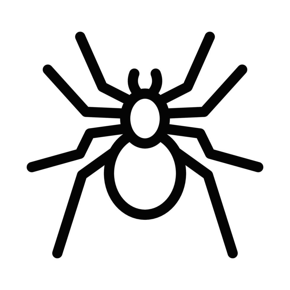 Clean line icon of a spider, representing wildlife, insects, or Halloween-related themes. Ideal for projects on nature or decorations. Editable stroke. vector