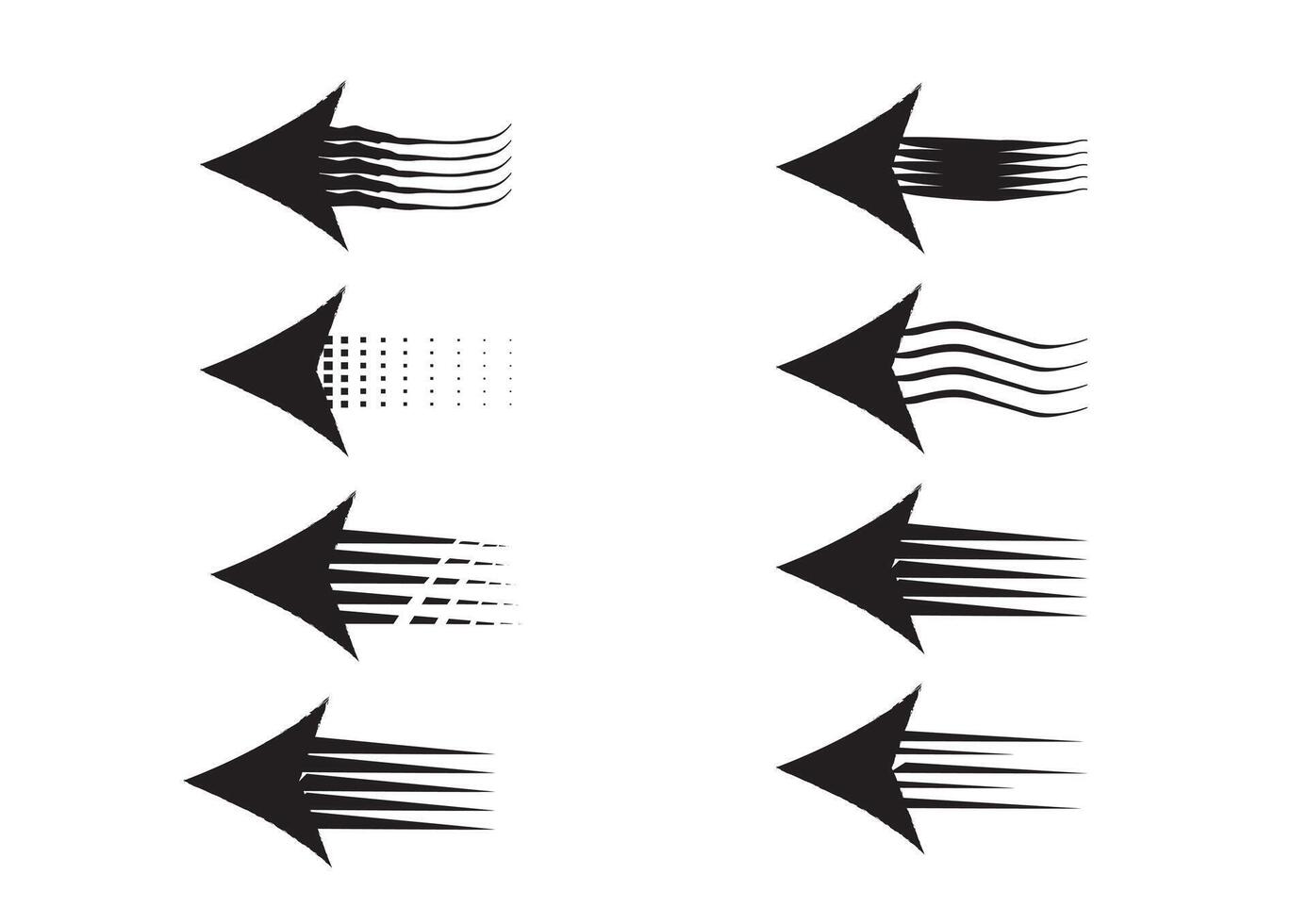 Unique Arrow Designs With Bold, Stylized Arrowhead Patterns with Sharp Geometric Design Showing Movement Made For Posters, Brochures and Web Designs vector