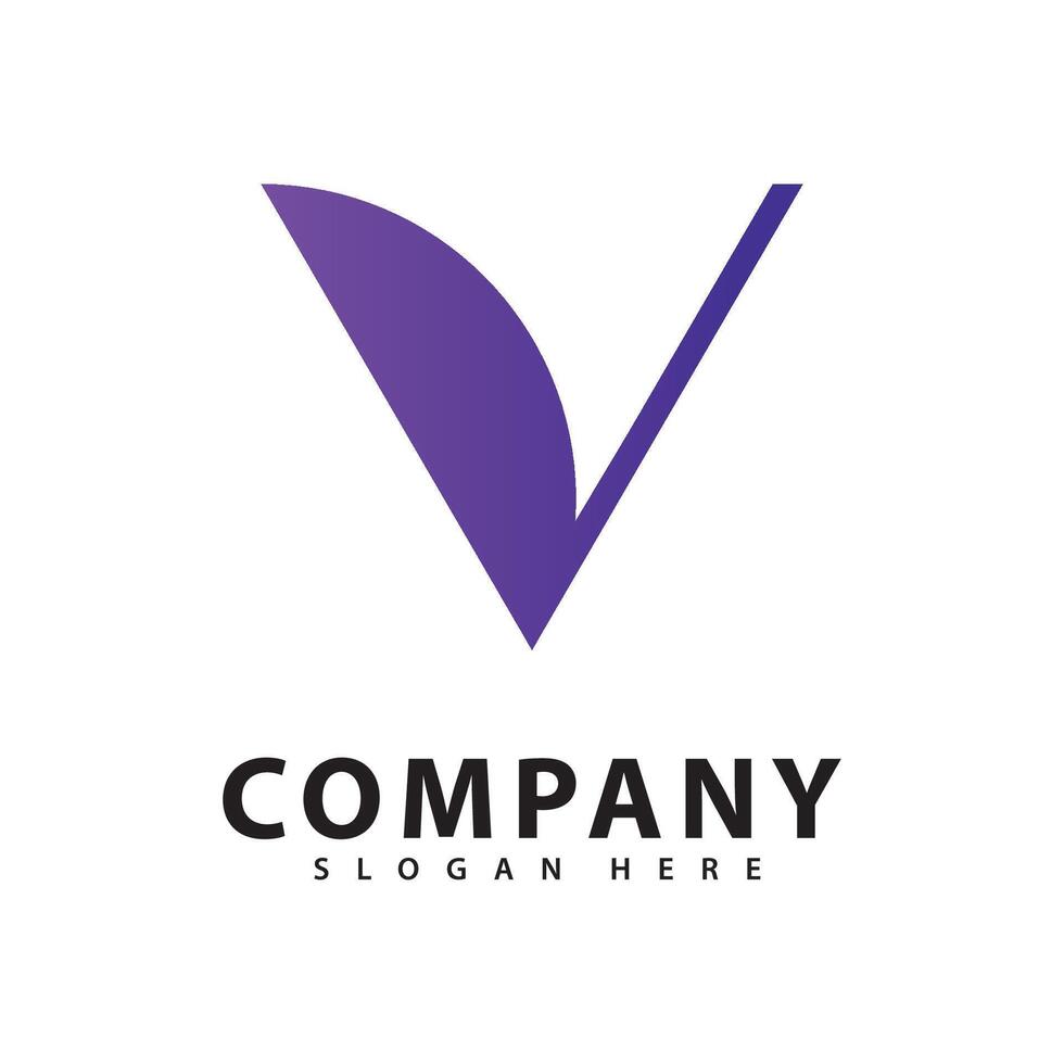 Letter V Simple template Logo vector