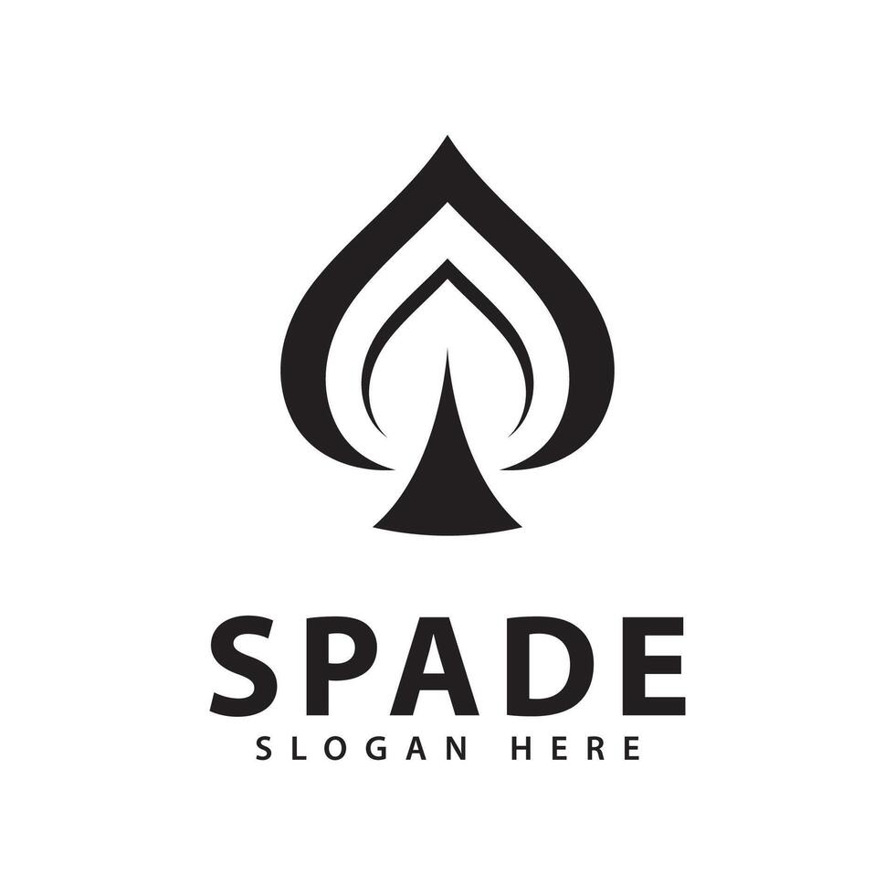 Ace of Spade Logo Design Icon vector