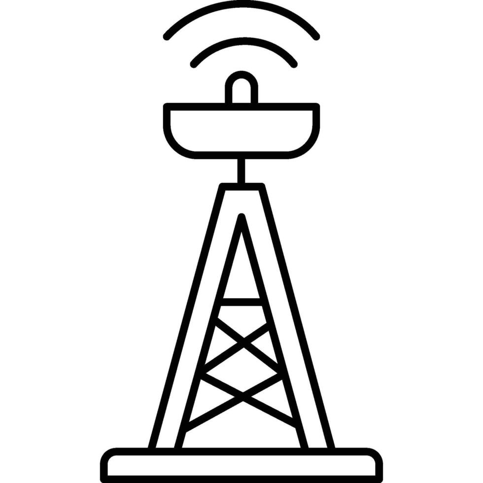 Communication Antenna illustration with isolated background vector