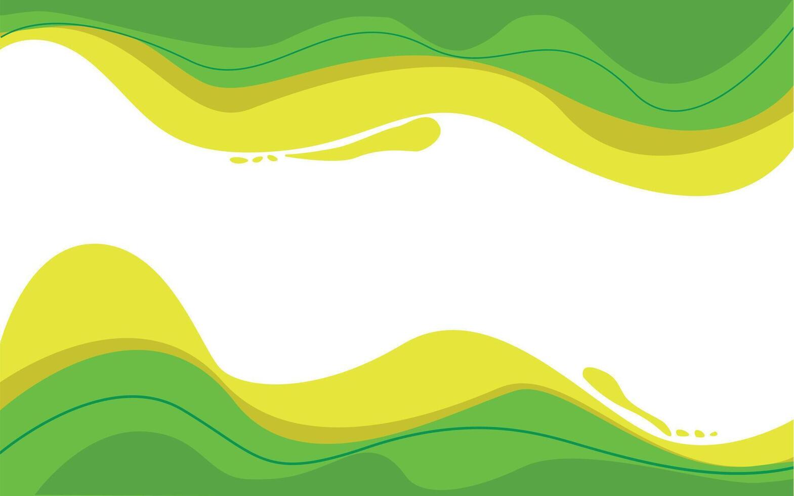 A green and yellow background with waves vector