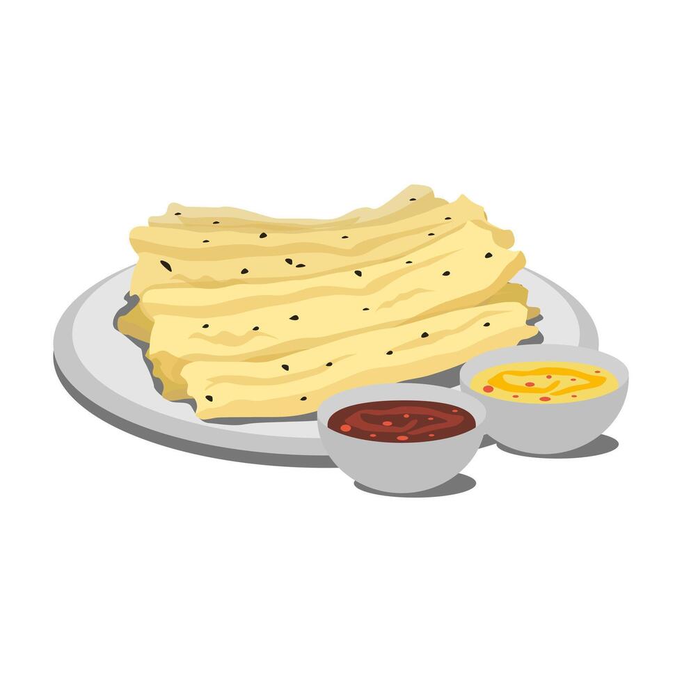 Fafda Indian snack tasty food lunch illustration design vector