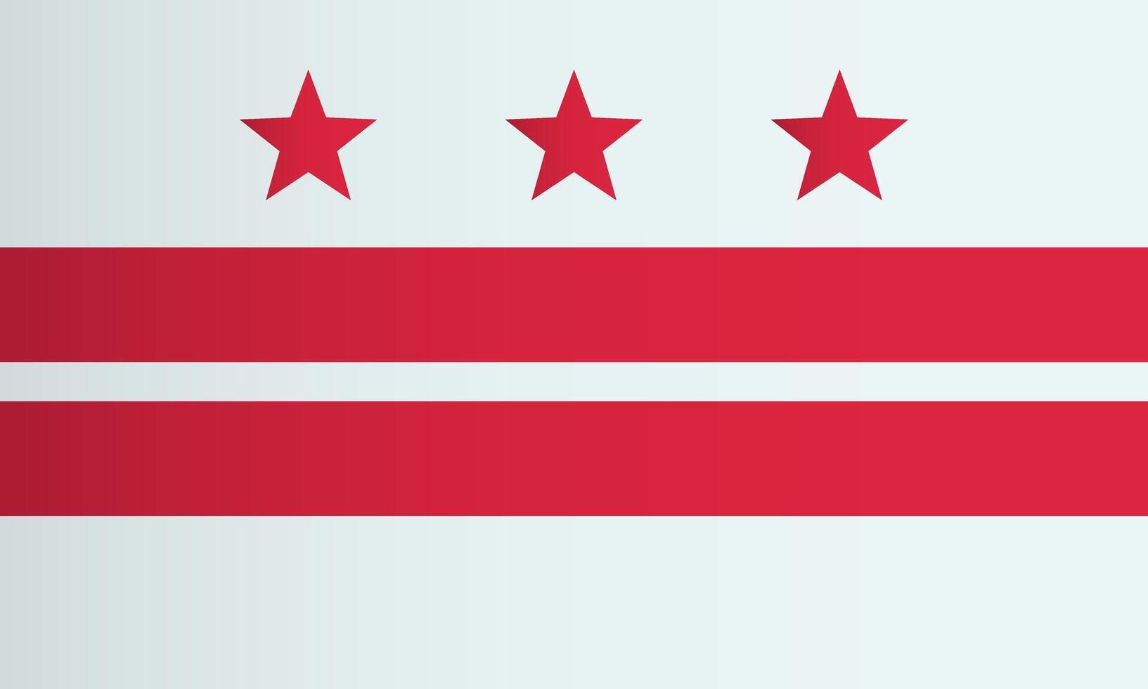 Washington DC State flag. USA country vector