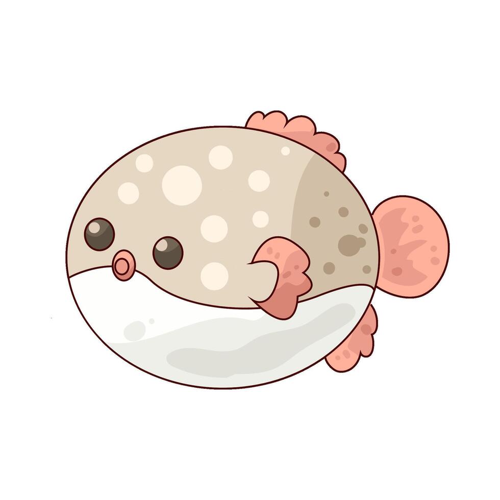 Illustration of puffer fish vector
