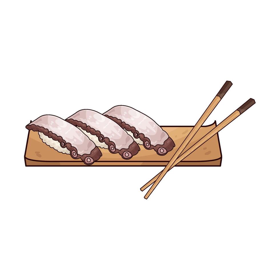 illustration of octopus sushi vector